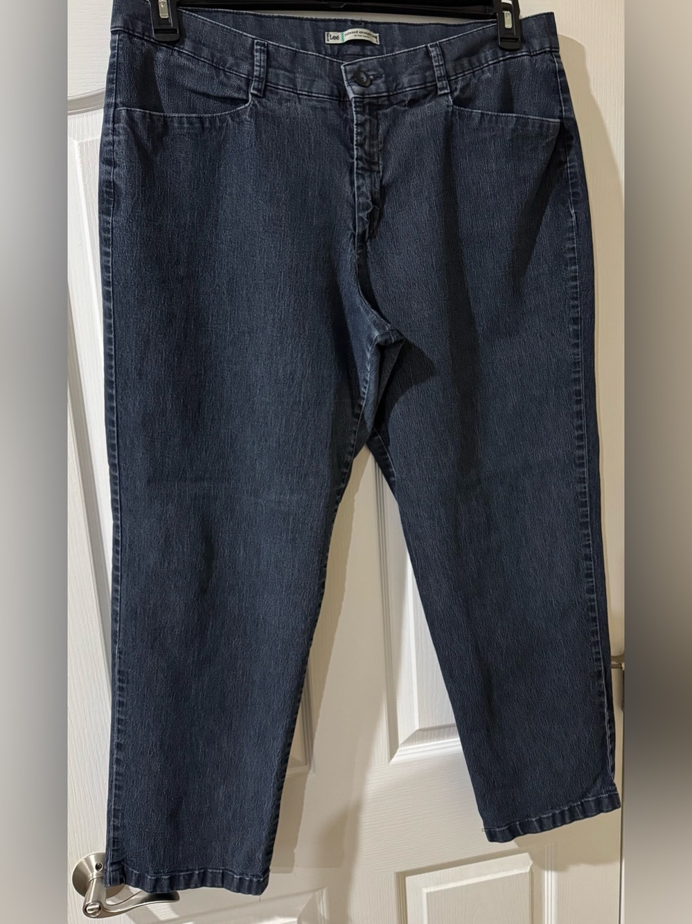 Lee Relaxed Straight Leg Denim Trouser Pant 16W Dark Wash